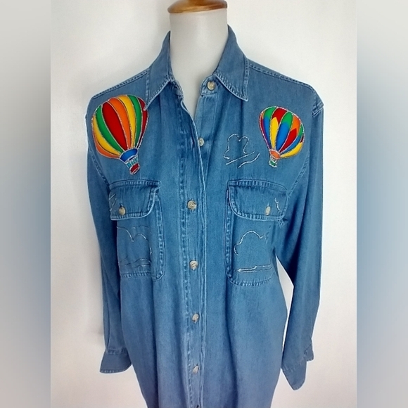 VINTAGE DENIM SHIRT WITH AIR BALLOONS - Picture 8 of 9